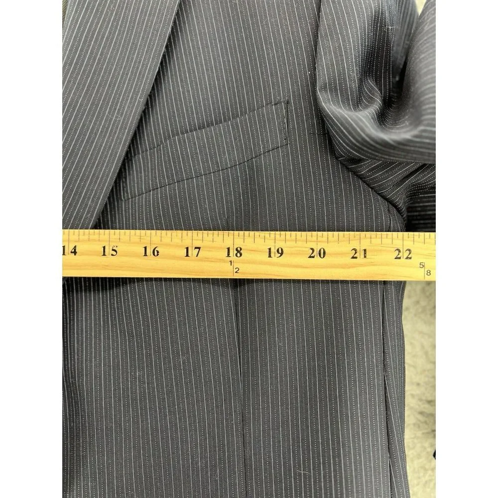Daniel Cremieux Performance Loro Piana 44S Blue Sports Coat Blazer‎ Stripe ITALY